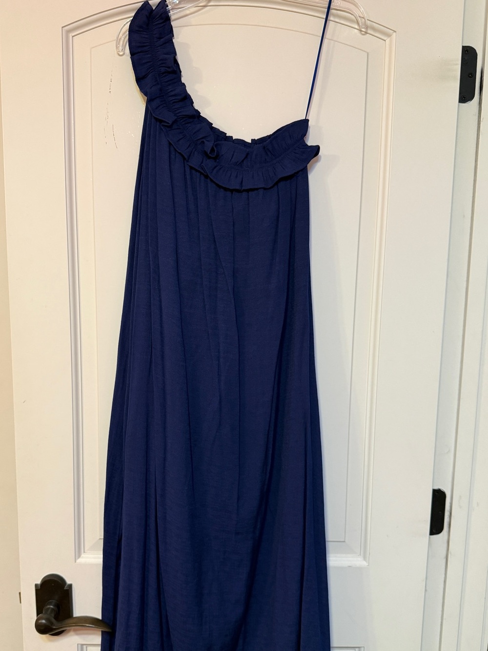 fab'rik Navy Blue Ruffle Top